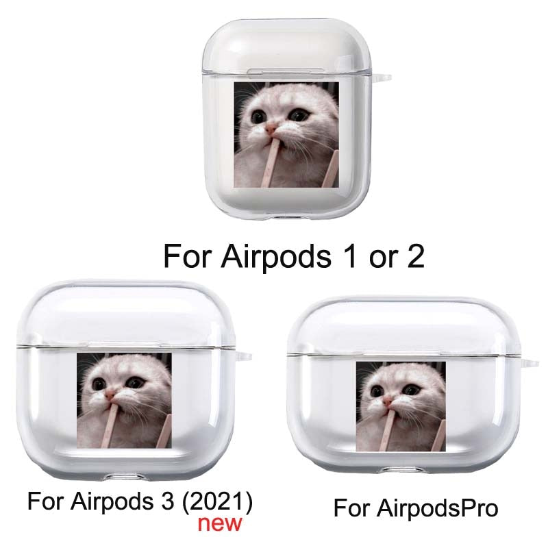TPU Cover For Apple Airpods 2/1 Case Earphone Coque Soft TPU Protector Fundas Airpods Pro Air Pods 3 Earpods Covers Funy Cartoon