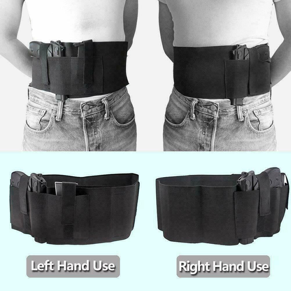 Tactical Belly Gun Holster Belt Concealed Carry Waist Band Pistol Holder Magazine Bag Military Army Invisible Waistband Holster