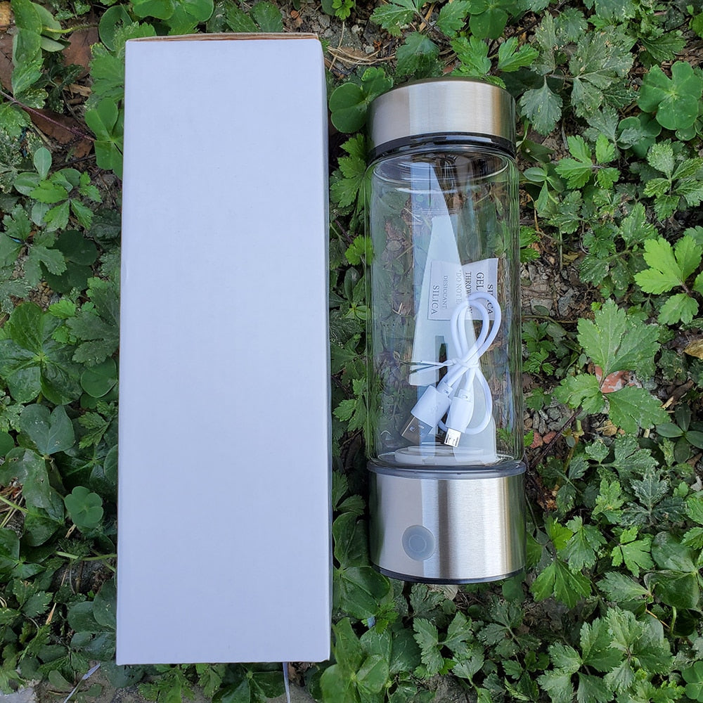 Hydrogen Bottle 420ml Japanese Titanium Quality Hydrogen-Rich Water Cup Ionizer Maker/Generator Super Antioxidants ORP
