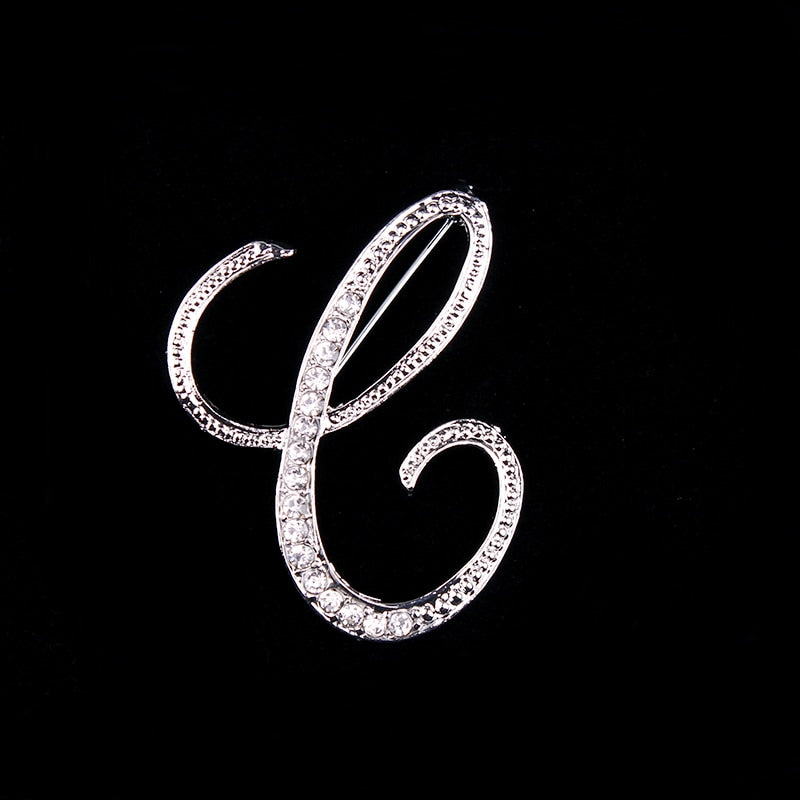 i-Remiel  New Metal Crystal Brooch Pin for Men and Women English Letter Word Pins and Brooches Suit Shirt Collar Accessories