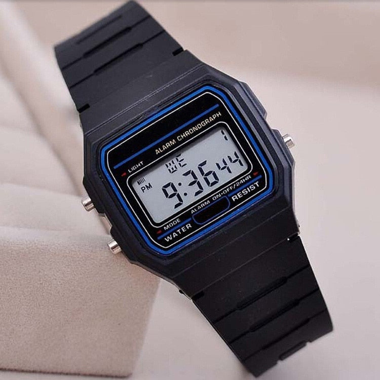 Fashion Digital Men's Watches Luxury Stainless Steel Link Bracelet Wrist Watch Band Business Electronic Male Clock Reloj Hombre