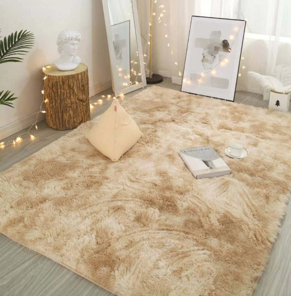 Nordic tie-dye carpet wholesale plush living room bedroom bed blanket floor cushion home