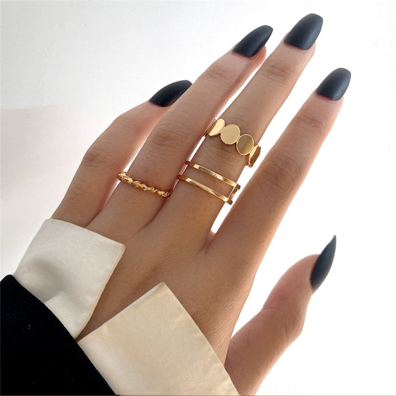 Hip Hop Cross Ring On Finger Chains Adjustable Jewelry Rings for Men Women Gothic anillos Aesthetic Rings 2023 Trend Accessories