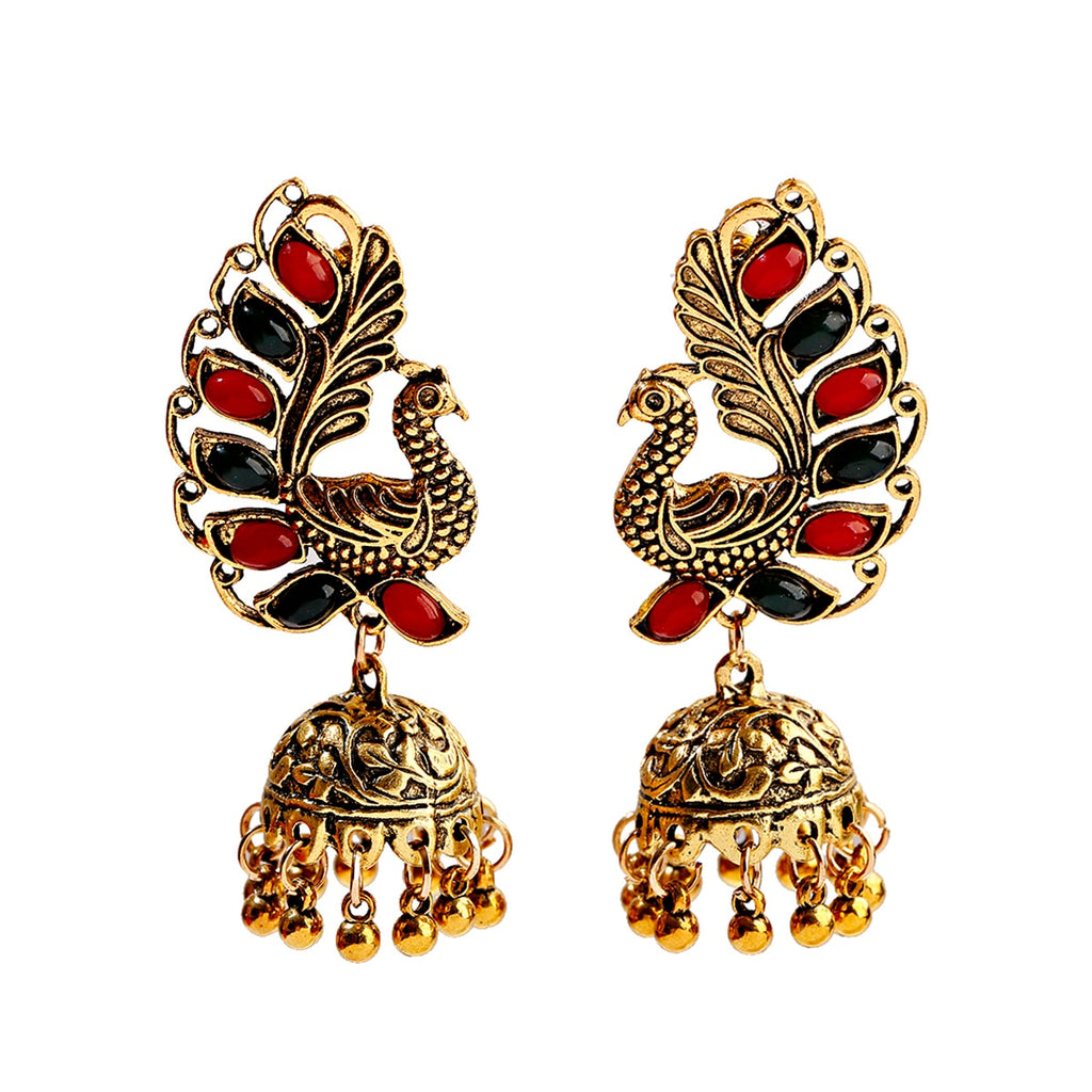 New Ethnic Vintage Women's Geometric Turkish Jhumka Earrings Indian Jewelry Gold Color Tassel Dangling Earrings Turkey Jewelry