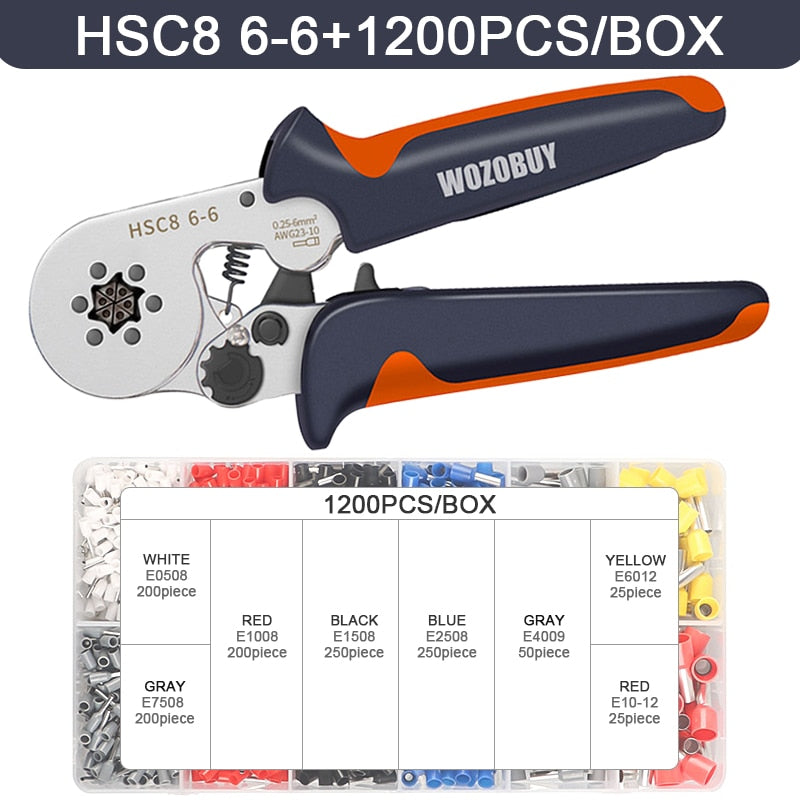 Tubular Terminal Crimping Tools Mini hand Pliers HSC8 6-4 0.25-10mm² 23-7AWG 6-6 0.25-6mm² High Precision Clamp Sets