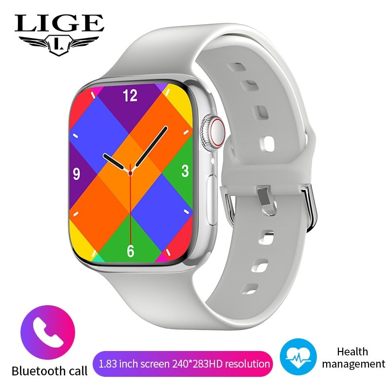 LIGE Smart Watch For Women Full Touch Screen Waterproof Watches Sports Fitness Tracker Men Smartwatch Bluetooth Call Reloj Mujer