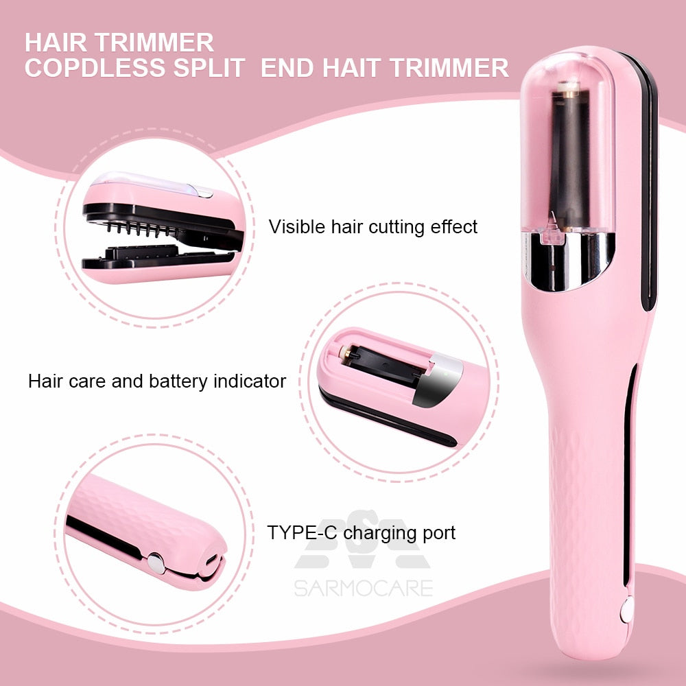 Hair Split Ends Trimmer 3 Automatic Split End Remover Damaged Hair Repair Hair Care Treatment Cordless Hair End Cutting Machine