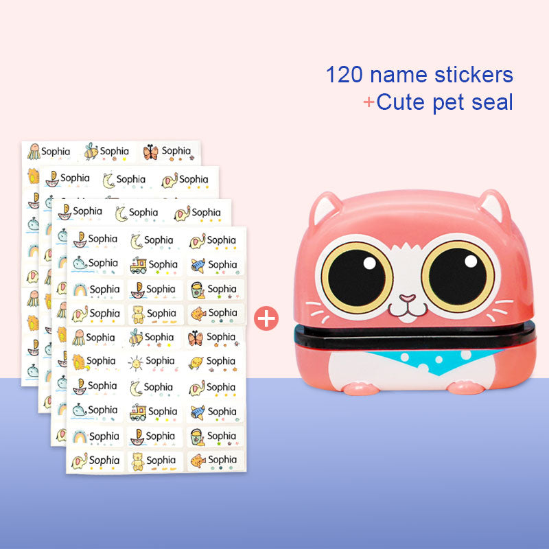Children&#39;s Name Seal Custom Student&#39;s Name Stamp  Kindergarten Clothes Waterproof Name Sticker Will Not be Washed Off  Christmas