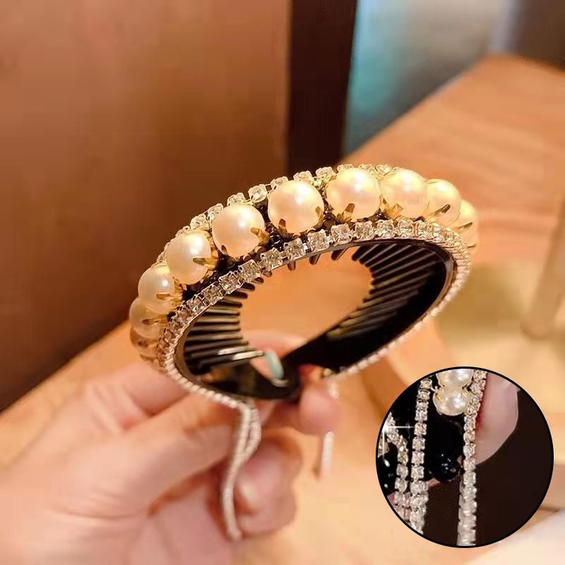 Women Elegant Luxury Rhinestone Tassel Ponytail Hair Claws Hair Clips Barrettes Hairpin Headband Fashion Hair Accessories