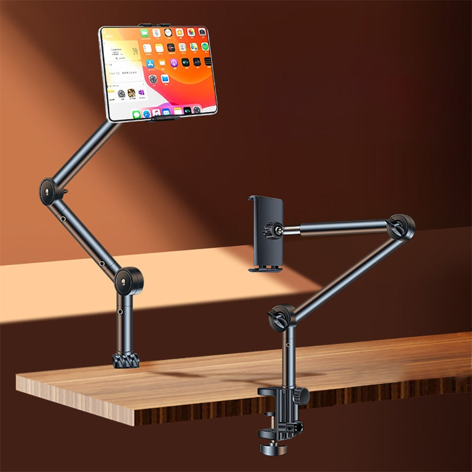 OUTMIX 360 Adjustable Bed Tablet Stand Holder for Mobile Phones Tablet Lazy Long Arm Bed Desk Tablet Mount Support for iPad Mini