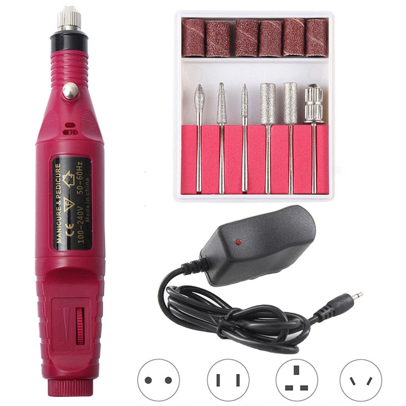 35000RPM Electric Nail Drill Machine Manicure Drill Machine Pedicure Drill Salon Nail Drill Machine Portable Nail Drill Machine