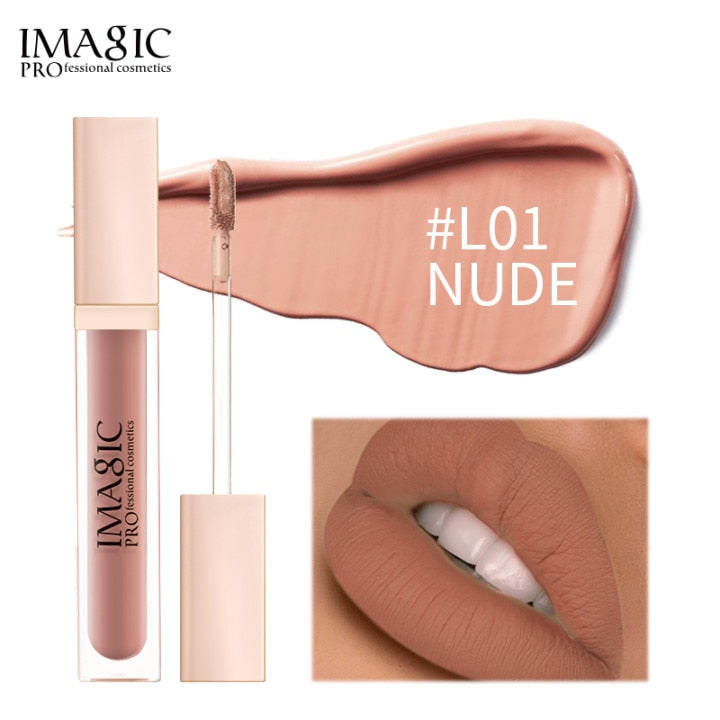 IMAGIC new waterproof and moisturizing lip gloss velvet matte lasting lip gloss ladies cosmetics 20 colors