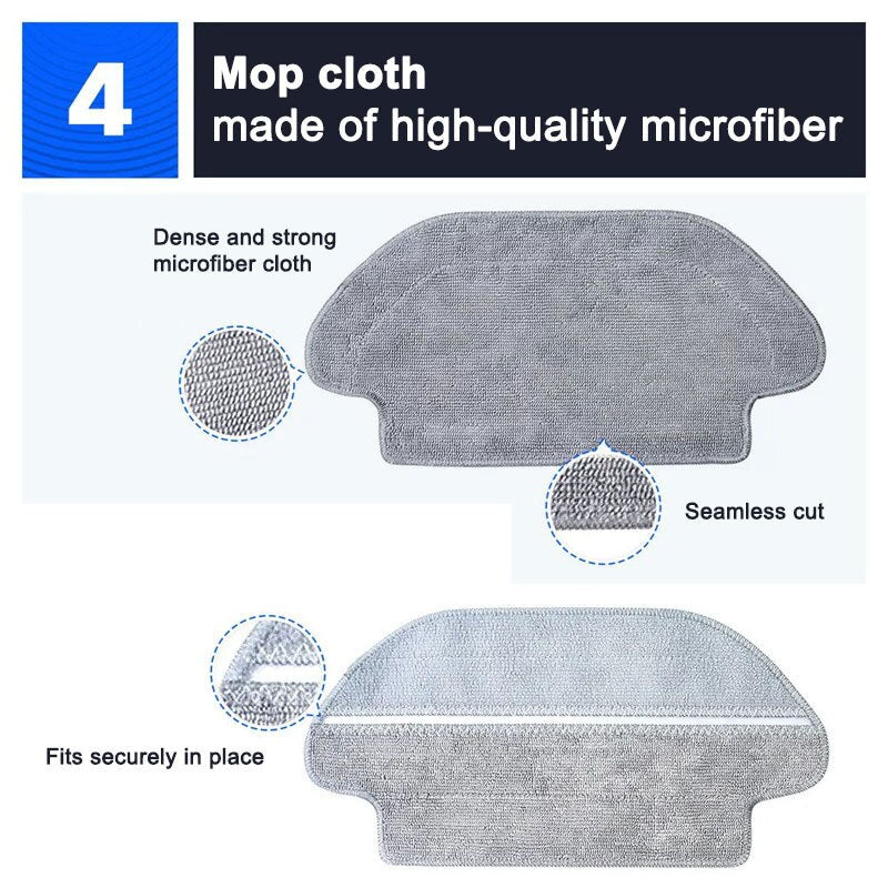 HEPA Filter Mop Cloth For Xiaomi Mi Robot Vacuum Mop Pro STYJ02YM Robot Vacuum Cleaner Accessories Mijia Main Side Brush Parts