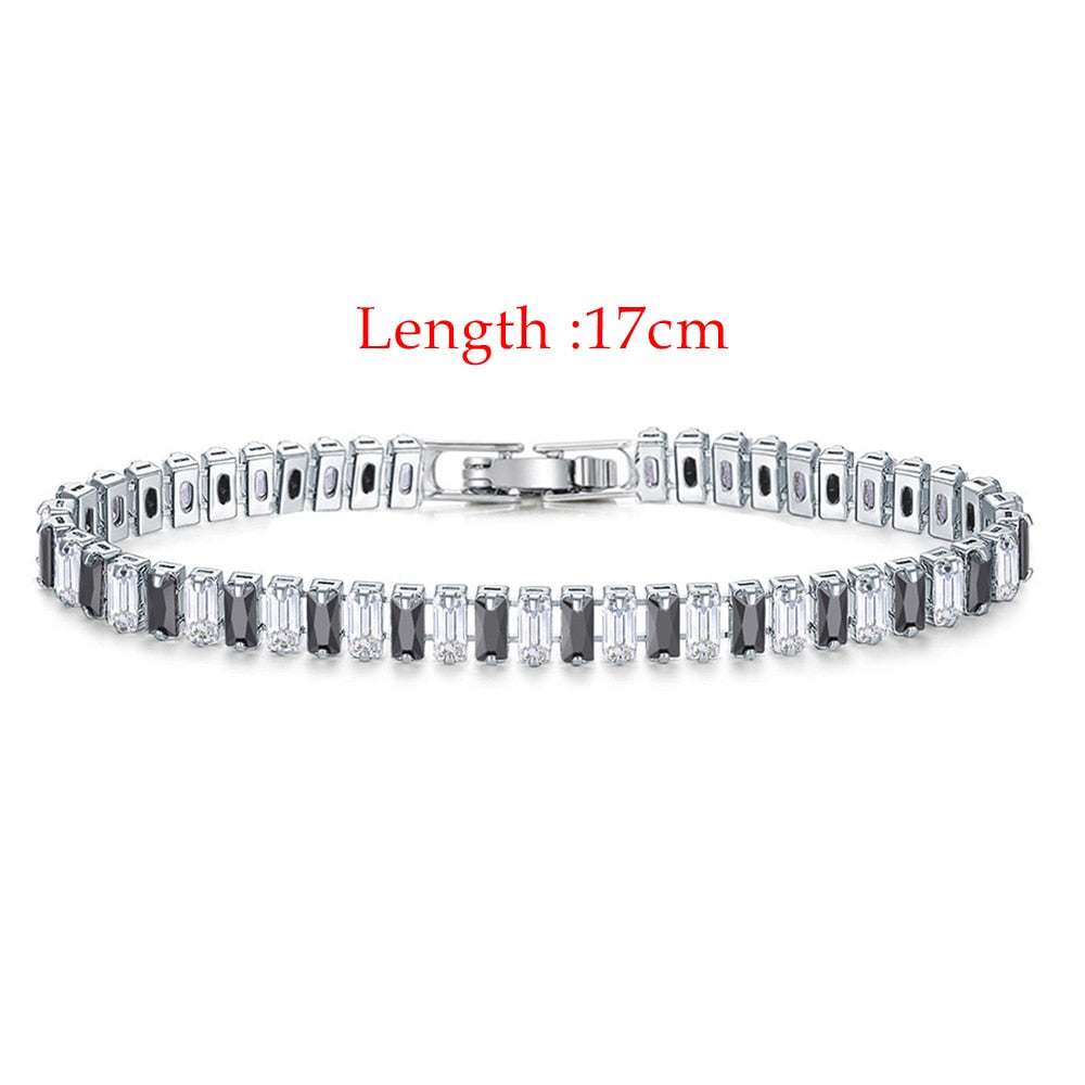 Iced Out Zircon Tennis Bracelet For Women Luxury Crystal Bracelets Men&#39;s Hand Chain Hippie Trendy Accessories Jewelry Gifts H167