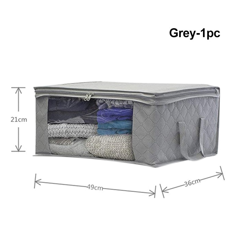 Non-Woven Clothes Storage Bag Folding Quilt Dust-Proof Cabinet Finishing Box Home Storage Supplies Space Bags organizador