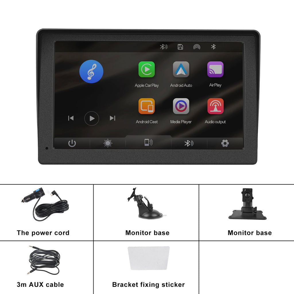 LeeKooLuu 7" Touch Screen AirPlay MP5 Player Portable Smart Car Radio Wireless Apple Carplay Android Auto Universal Multemedia