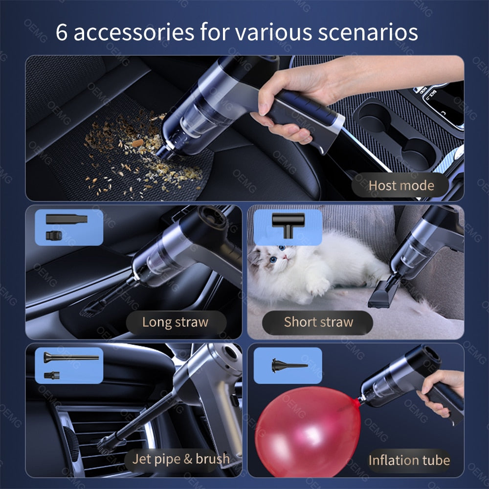 Mini Car Vacuum Cleaner Portable Wireless Handheld Cleaner for Home Appliance Poweful Cleaning Machine Car Cleaner for Keyboard