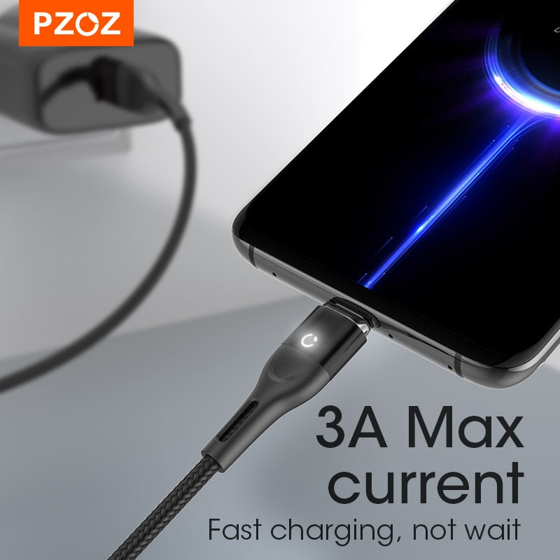 PZOZ Magnetic Cable Micro USB C Fast Charging Adapter Microusb Magnet Type C Mobile Phone Cable Data Charger For iPhone 12 Pro