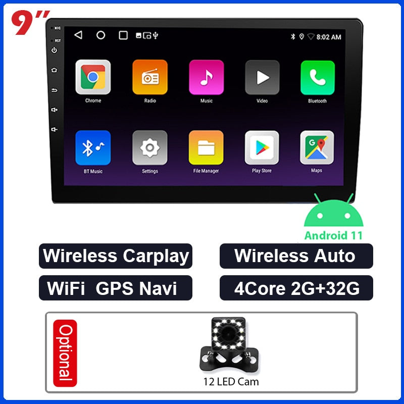 ESSGOO Carplay Car Radio 2 Din 7"/9"/10" MP5 Player GPS Navigator Wireless Android Auto 2.5D IPS Screen Wi-Fi DSP Car Autoradio