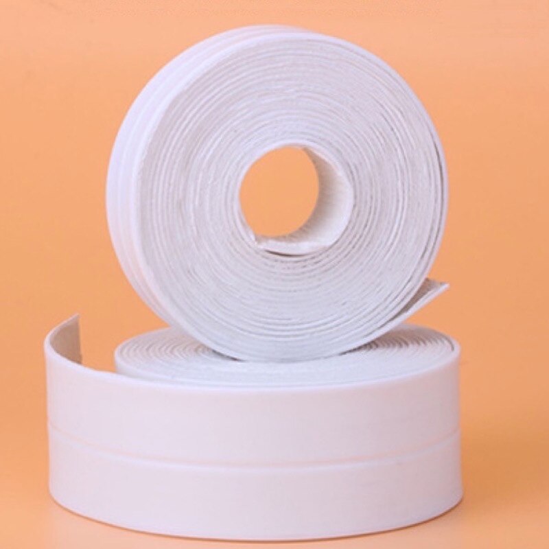 Caulk Strip Caulkstrip Water-tight Tape Kitchen Bathtub Toilet Tub Surround Sealer PE Trim 22 28 38 60 x 3.35m 5m 16.4ft White