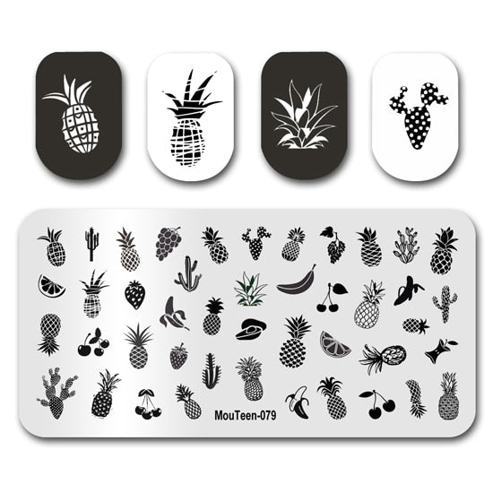 Nail Stamping MouTeen148 Cartoon Big Size Head Disney Nail Plates Stamp King Manicure Set For Nail Art Stamping