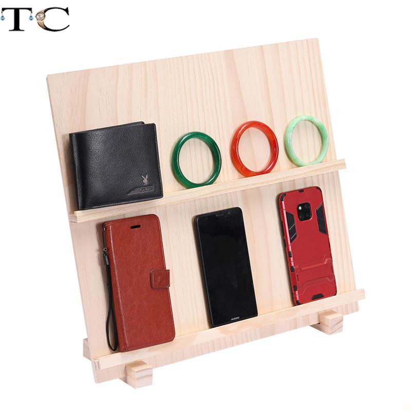 Solid Wood Multi-Layer Jewelry Display Stand Earrings Bracelet Display Jewelry Stand Wallet Mobile Phone Display Stand