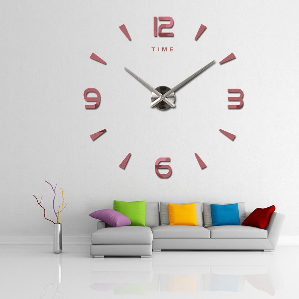 Oversized Wall Clocks Home Letter Decor Decorative Kitchen Clocks Acrylic Mirror Stickers Large Wall Clock Quartz 3D.