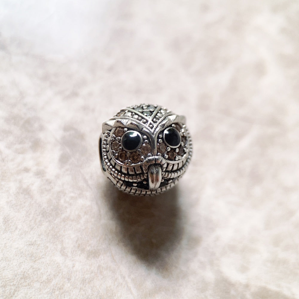 Beads Owl Autumn 925 Sterling Silver Gift Europe Jewelry Accessories For Women & Men