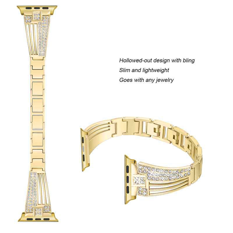 Luxury Crystal Diamond Strap For Apple Watch Ultra 49mm Band 42mm 38 40 44 mm Series 8 7 6 SE 5 4 3 Bands Steel iwatch 41mm 45mm