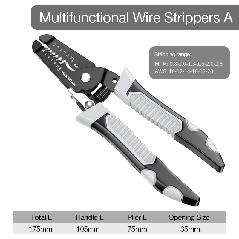 25 in1 Wire Stripper Puller Multifunctional Electrician Wire Stripper Household Network Cable Wire Stripper Electrician Tool