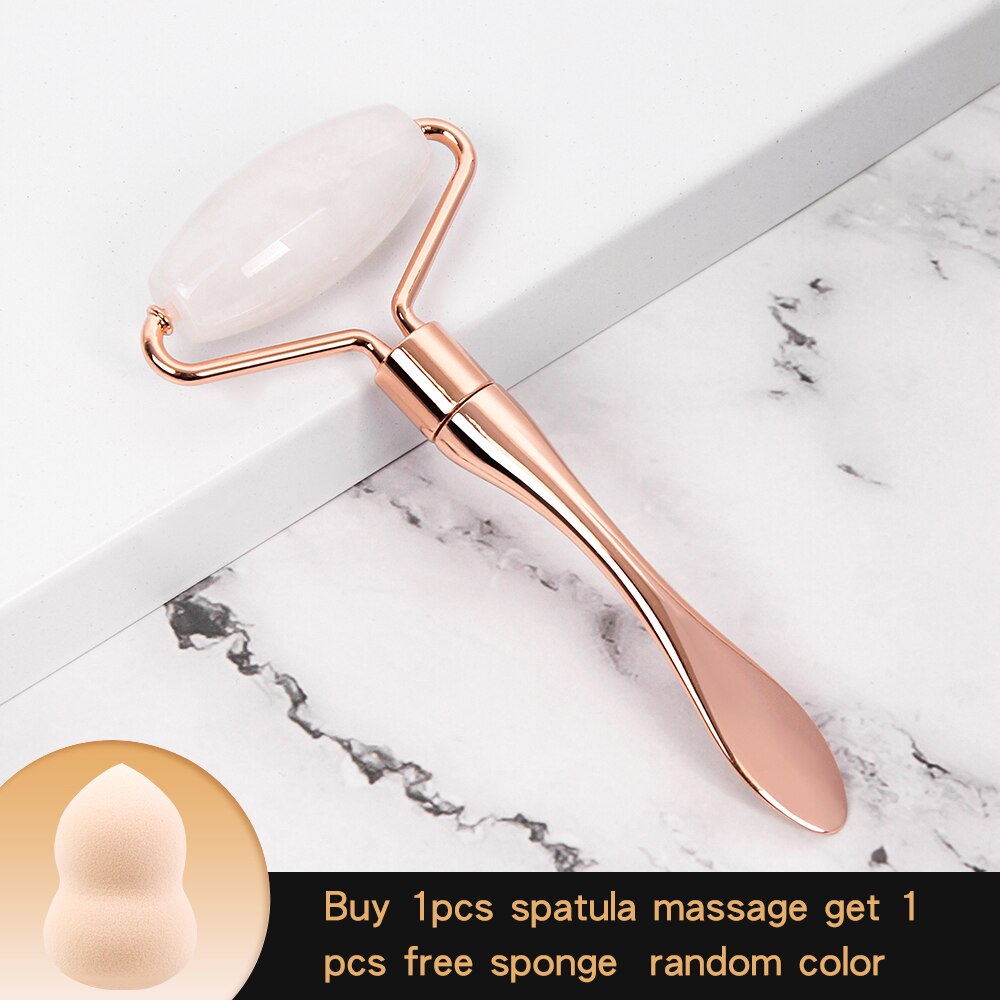 Stainless steel pointed roller spatula massage ball stone face roller massager to improve neck facial beauty skin care tool