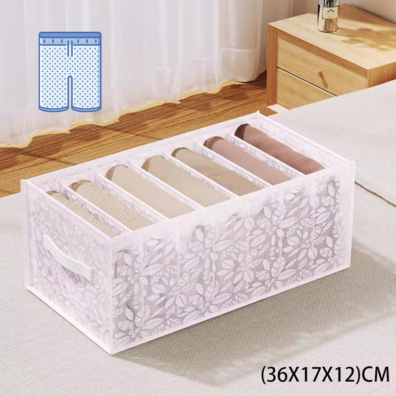 Foldable Drawer Compartment Storage for Socks, Underwear, Bras, Ties, and Baby Clothes with Sock Organizer Drawer Divider