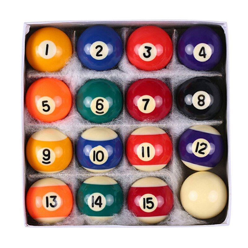 25mm/32mm/38mm Children Mini Billiards Table Balls Set Resin Small Pool Cue Balls Full Set Snooker & Billiard Accessory