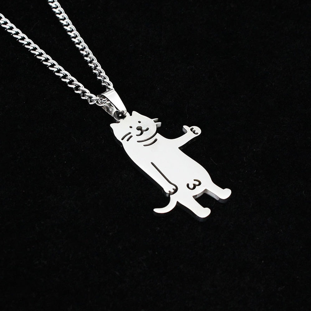 2023 Hip Hop Titanium Steel Pendant Necklace For Women Men Cute Kpop Korean Fashion Doodle Necklace Couple Jewelry Party Gift