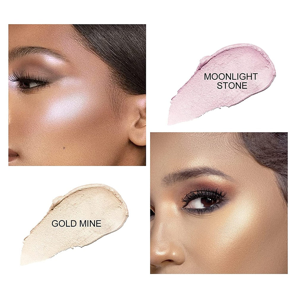 QIBEST Highlighter Bronzer Stick Makeup Face 4 Colors Corrector Contour Stick Face Contour Face Illuminator Cosmetic Highlight