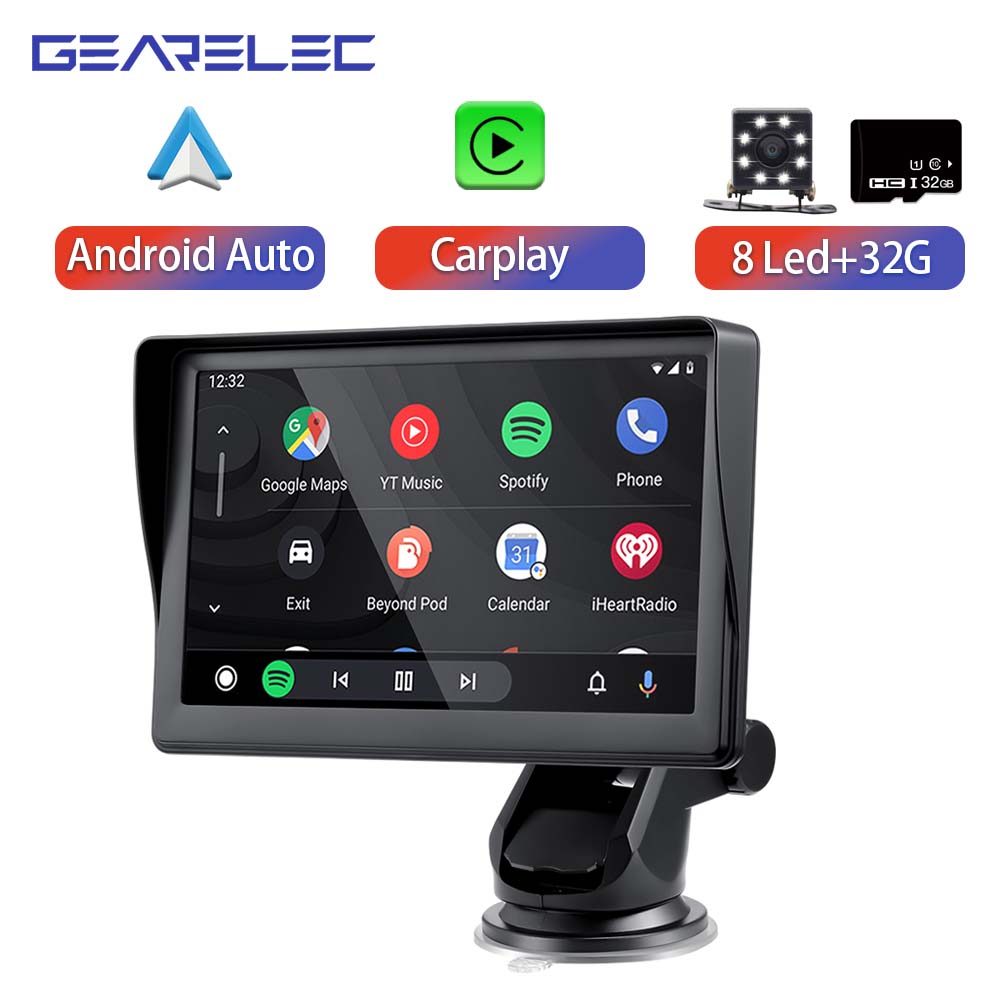 Universal 7inch Car Radio Multimedia Video Player Portable Wireless Apple CarPlay Android Auto Touch Screen For BMW VW KIA