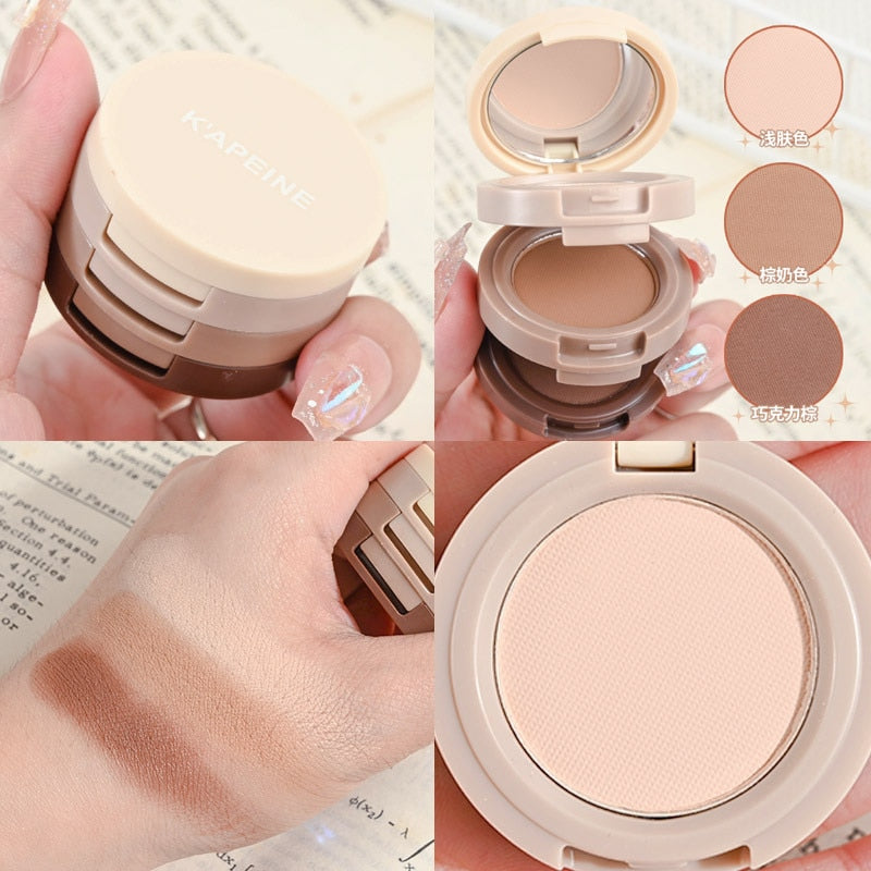 3-in-1 Makeup Palette Matte Pearlescent Eyeshadow Blush Highlighter Contouring Three-layer All-in-one Palette Brightening Skin