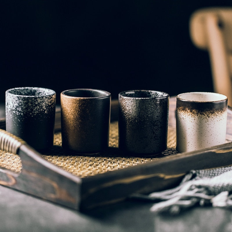 Handmade Ceramic Teacup: High-Temperature Fired Porcelain Coffee Cup in Chinese Retro Style