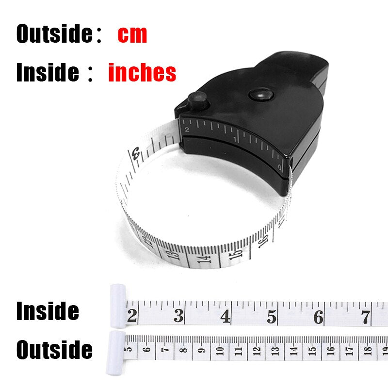 150 cm/60 inch Retractable Ruler Body Measuring Tape Self-tightening Automatic Telescopic Ruler For Fitness Weight Loss Measure