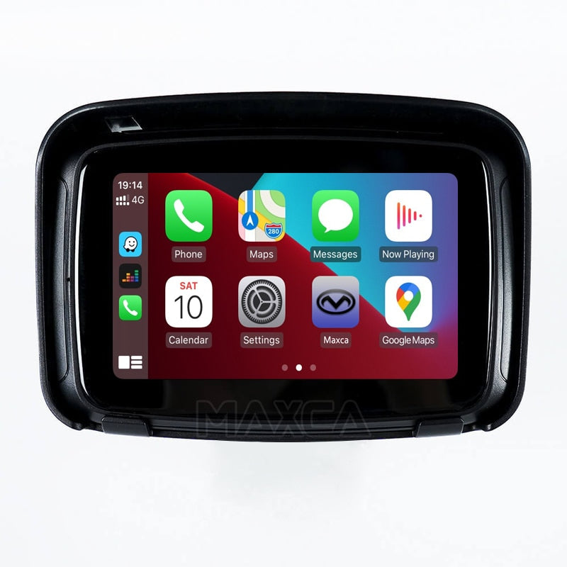 MAXCA XPlay C5 Pro 5 inch Motorcycle Carplay Android Auto Screen Waterproof Wireless Apple Carplay