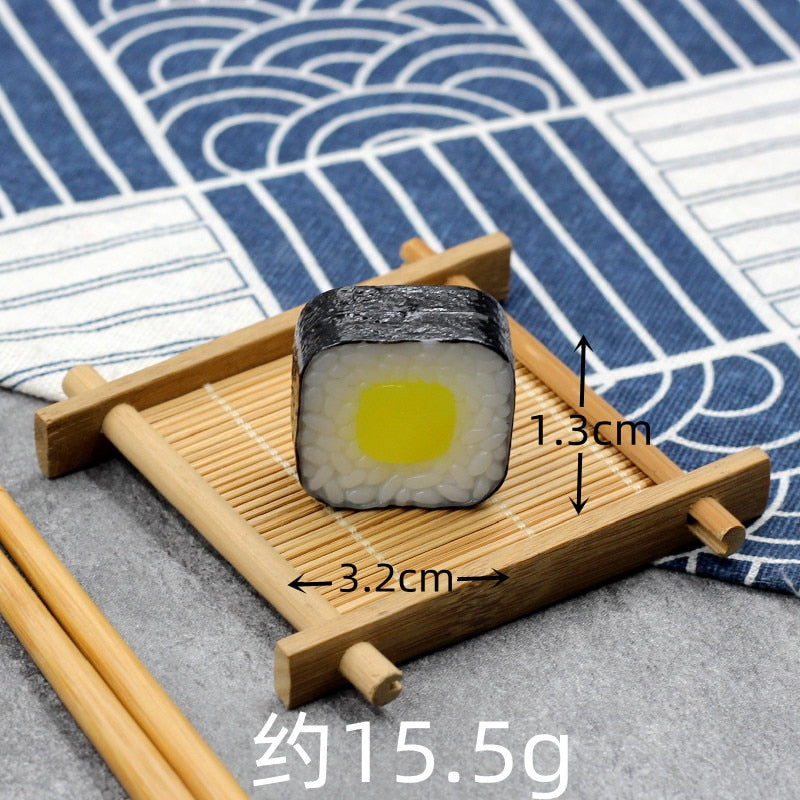 Japanese Food Fake Sushi Salmon Seaweed Rice Food Model Decoration Japanese Restaurant Kitchen Photography Props Home Decor