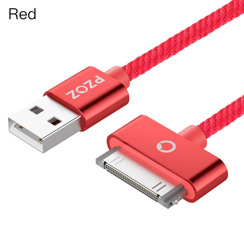 PZOZ USB Cable Charge Fast Charging for iphone 4 s 4s 3GS 3G iPad 1 2 3 iPod Nano itouch 30 Pin Charger adapter Data Sync cord