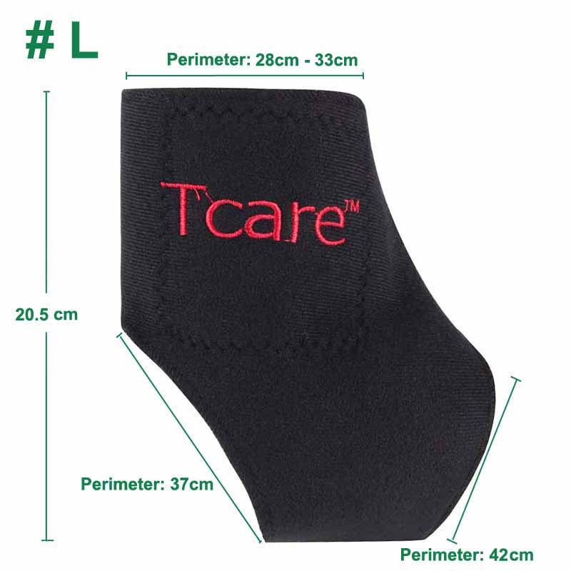 Tcare 1Pair Tourmaline Self Heating Far Infrared Magnetic Therapy Ankle Care Belt Support Brace Heel Massager Foot Health Care