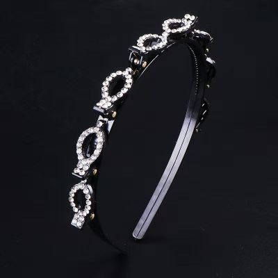 2023 New Fashion Hot Sale Explosion Pearl Rhinestone Bangs Clip Headband Headband for Women Girl Hair Accessories Headwear