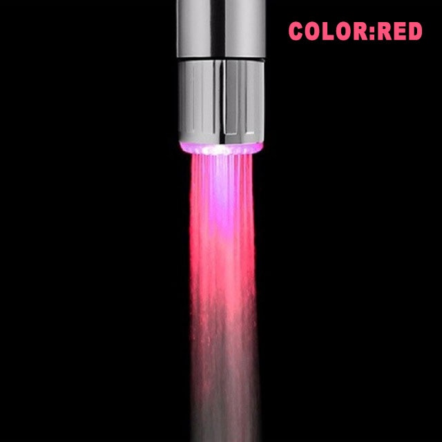 ZhangJi LED Luminous Faucet Tap Nozzle RGB Color Light Blinking Temperature Aerator Water Saving Kitchen Bathroom Accessories