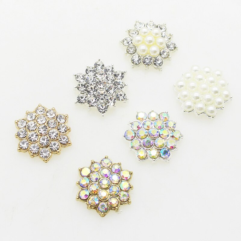 Best Selling Shiny Alloy10pcs/ set Rhinestone Pearl Jewelry Decorations Holiday Handmade Creative Products Accessories Wholesale