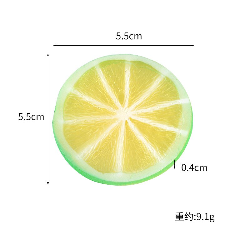 Watermelon/Lemon/Pineapple Fruit Slices Artificial Fruits Fake Fruits for Kitchen Decor Shooting Props Plastic Fruit Photo Model