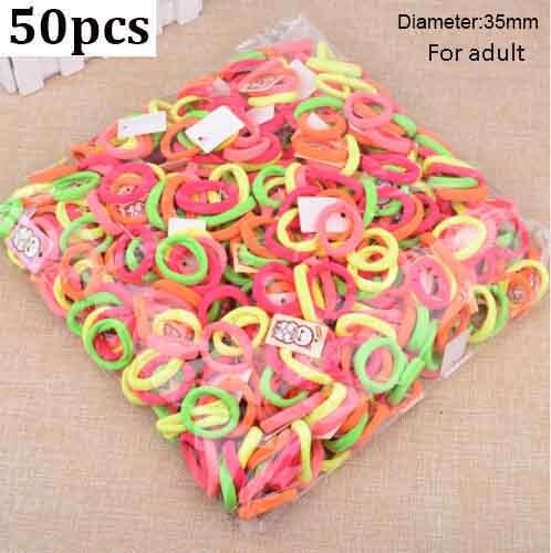 50/100Pcs High Elastic Hair Bands for Women Girls Colorful Hairband Rubber Ties Ponytail Holder Scrunchies Kids Hair Accessories