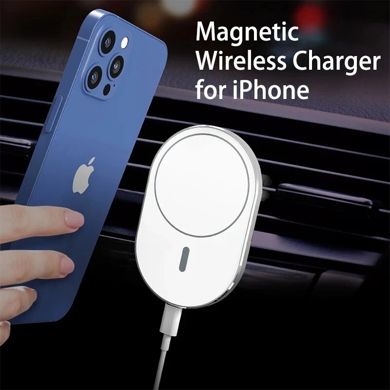 15W Car Magnetic Wireless Charger Car Mobile Phone Holder Stand Mount Fast Charging Station For iPhone 12 13 14 Pro Max macsafe