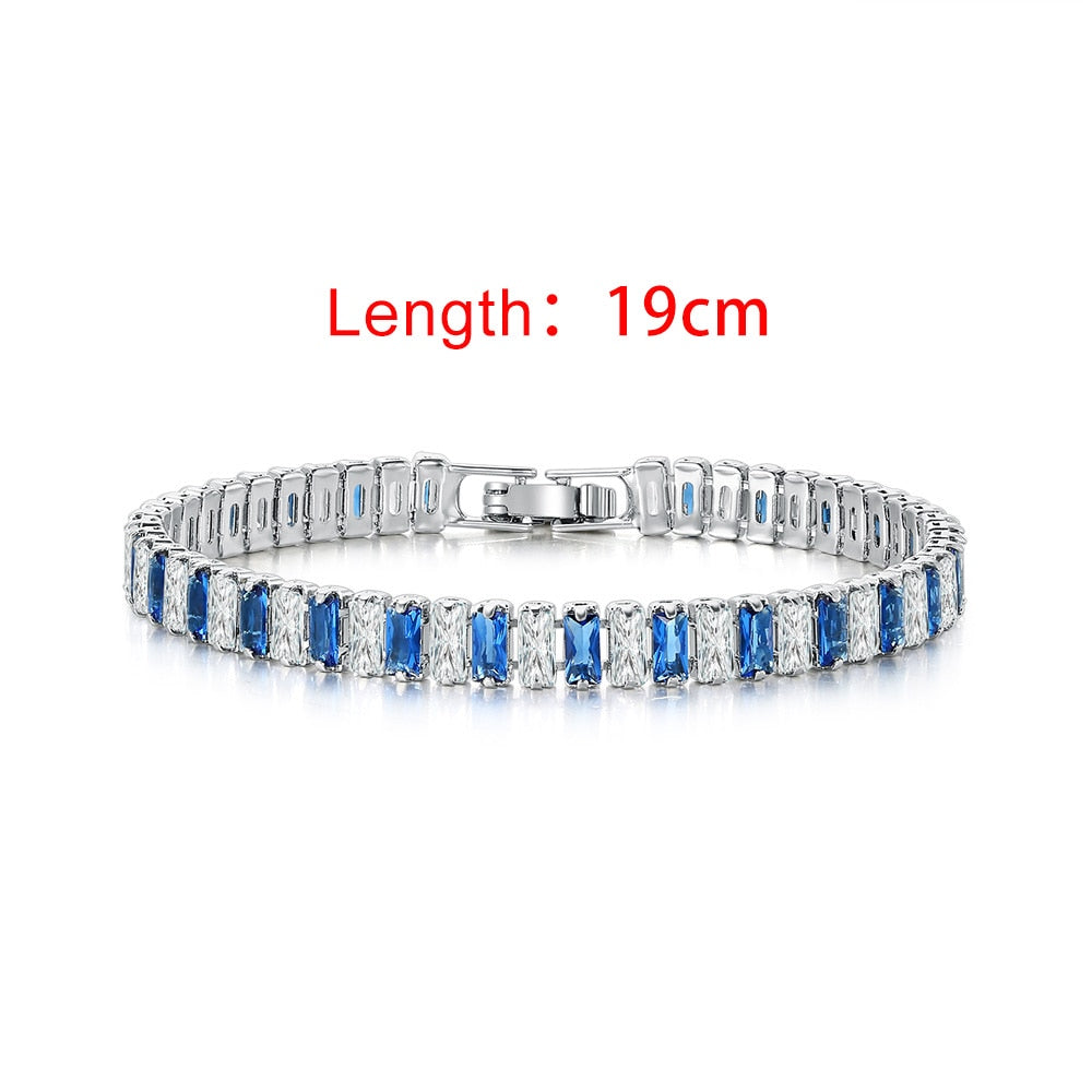 Iced Out Zircon Tennis Bracelet For Women Luxury Crystal Bracelets Men&#39;s Hand Chain Hippie Trendy Accessories Jewelry Gifts H167